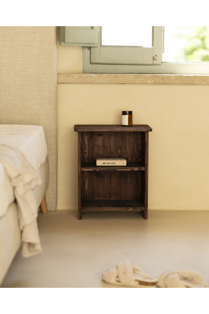 Wooden Open Compartment Nightstand | Decowood Ion | Oroatrade.com