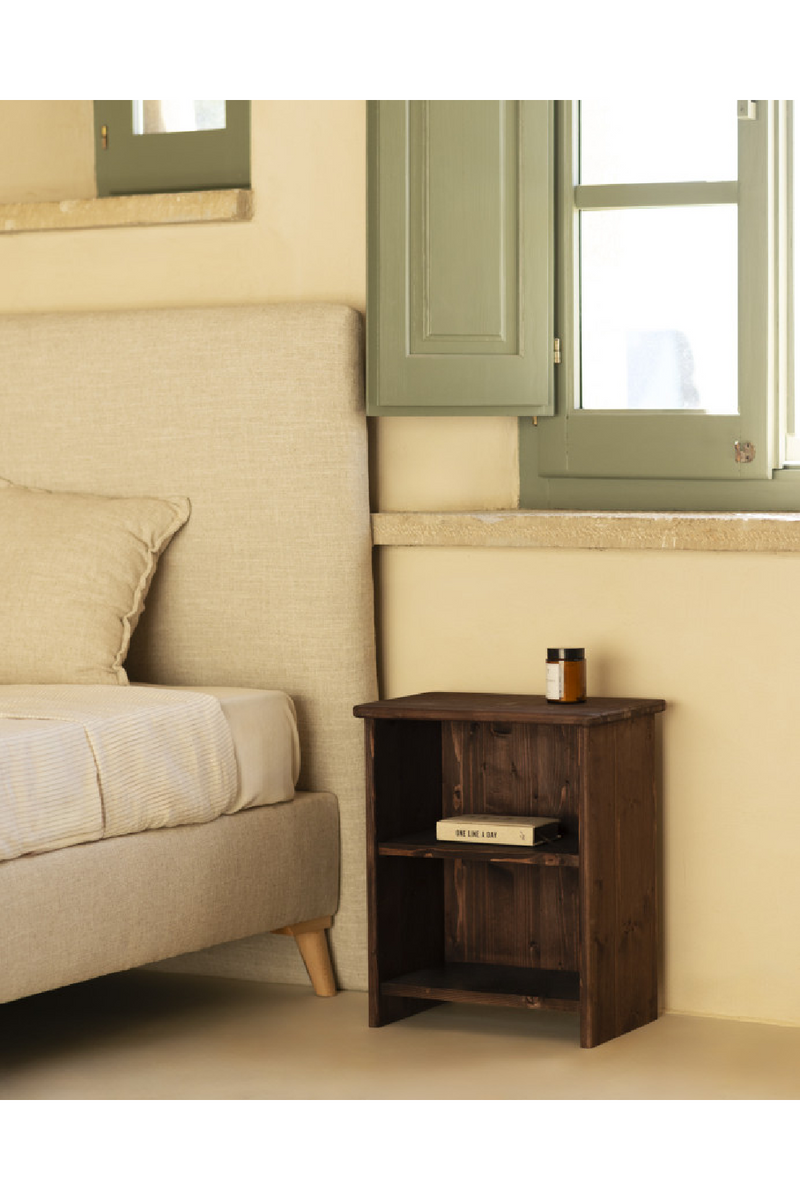 Wooden Open Compartment Nightstand | Decowood Ion | Oroatrade.com