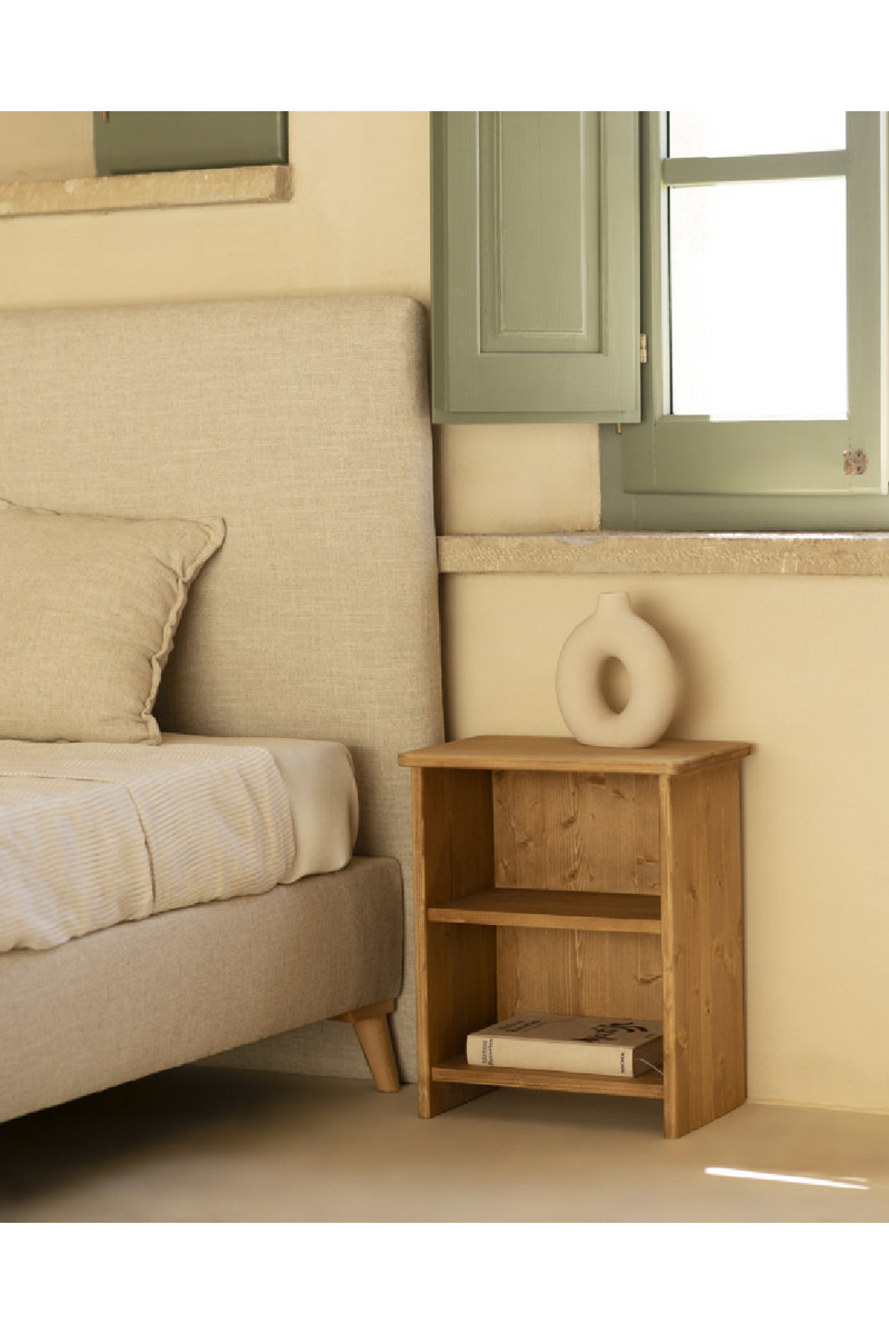 Wooden Open Compartment Nightstand | Decowood Ion | Oroatrade.com