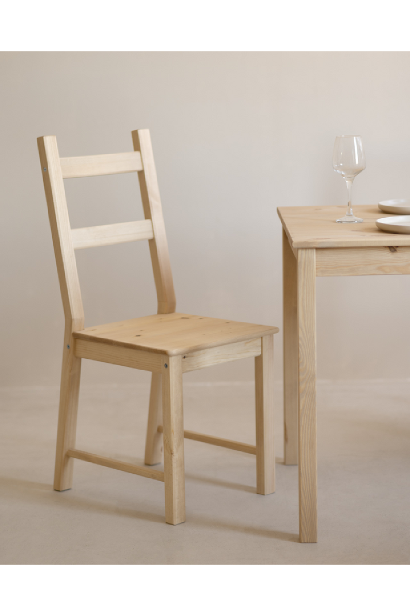 Pine Wood Dining Chair | Decowood Lucia | Oroatrade.com