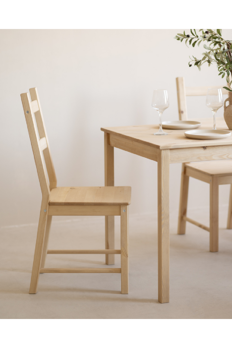 Pine Wood Dining Chair | Decowood Lucia | Oroatrade.com