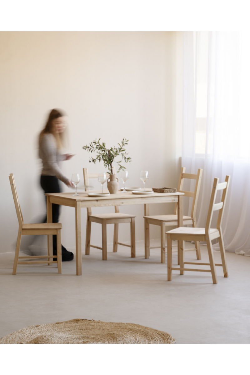 Pine Wood Dining Chair | Decowood Lucia | Oroatrade.com