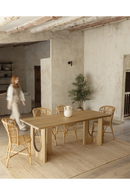 Varnished Poplar Wood Dining Table | Decowood Lua | Oroatrade.com