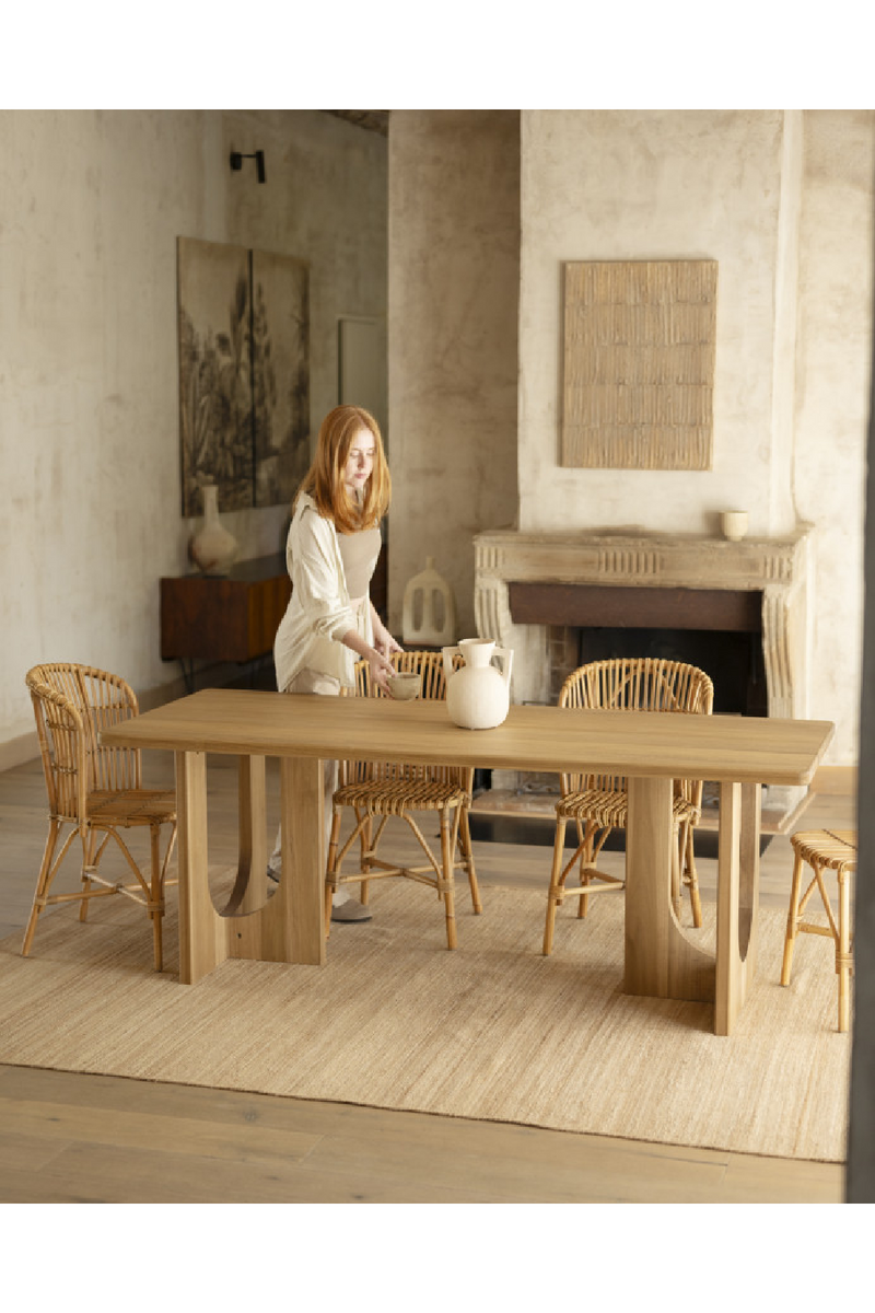 Varnished Poplar Wood Dining Table | Decowood Lua | Oroatrade.com