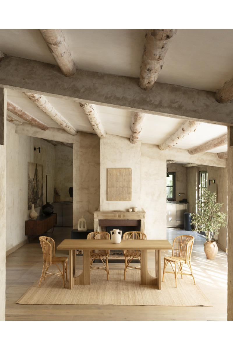 Varnished Poplar Wood Dining Table | Decowood Lua | Oroatrade.com