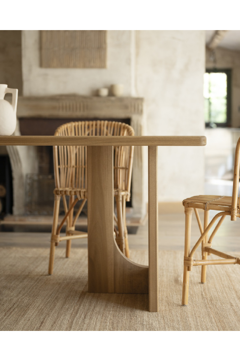 Varnished Poplar Wood Dining Table | Decowood Lua | Oroatrade.com