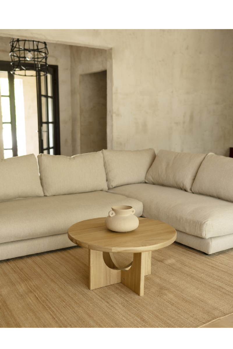 Round Microcement Coffee Table | Decowood Lua | Oroatrade.com