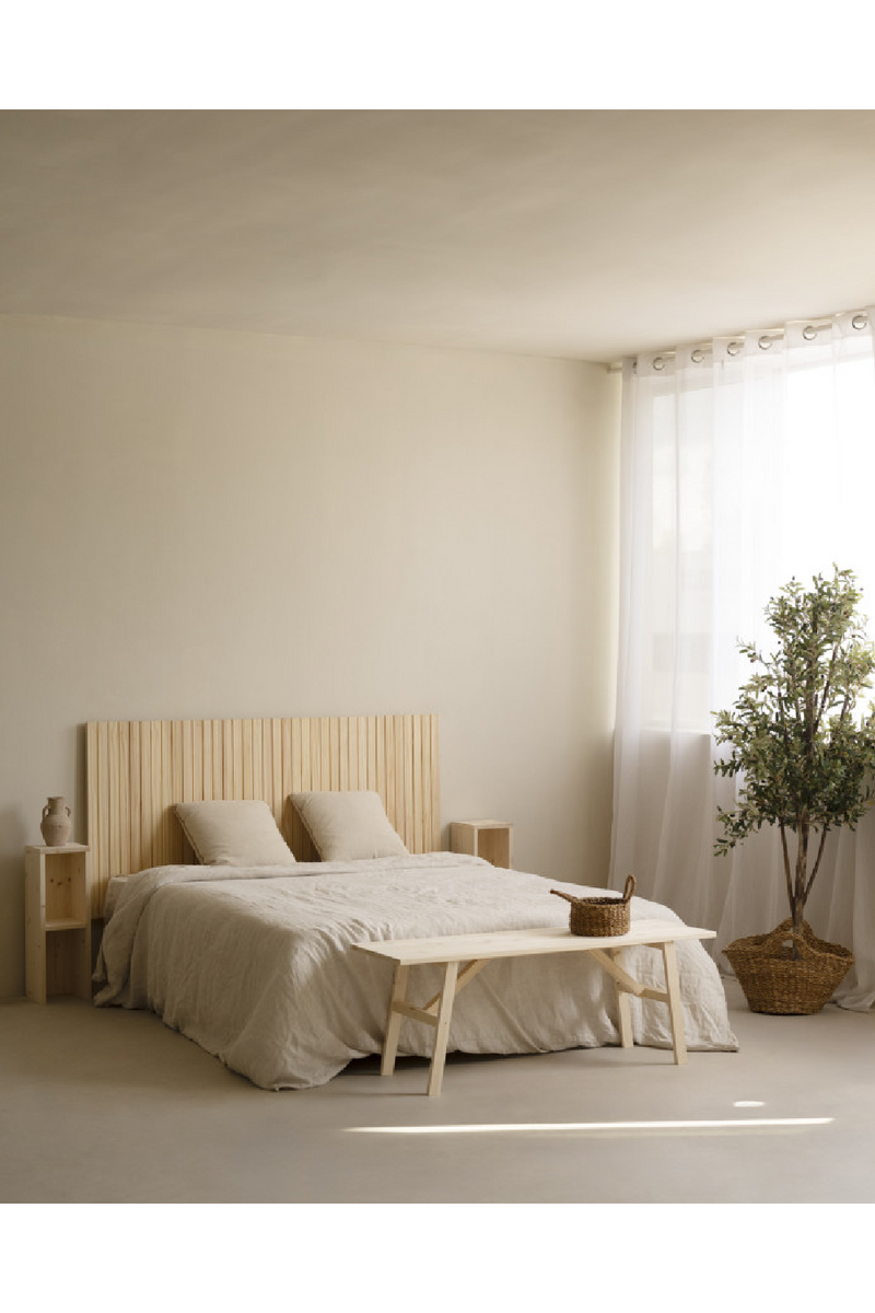 Pine Wood Grooved Headboard | Decowood Marta | Oroatrade.com