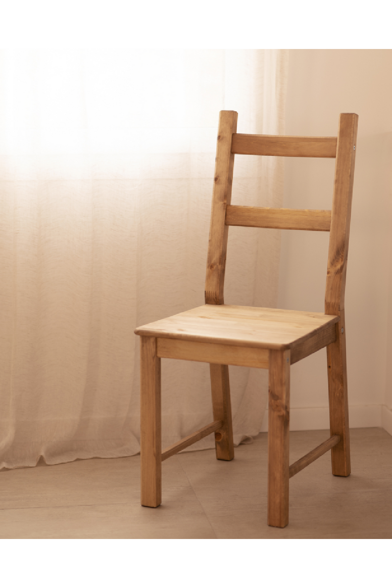Pine Wood Dining Chair Set (6) | Decowood Lucia | Oroatrade.com