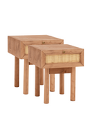 Rattan Drawer Bedside Table Set (2) | Decowood Frida | Oroatrade.com