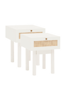 Rattan Drawer Bedside Table Set (2) | Decowood Frida | Oroatrade.com