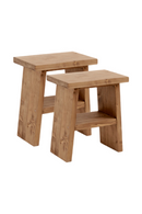 A-Shaped Wooden Side Tables (2) | Decowood Frida | Oroatrade.com