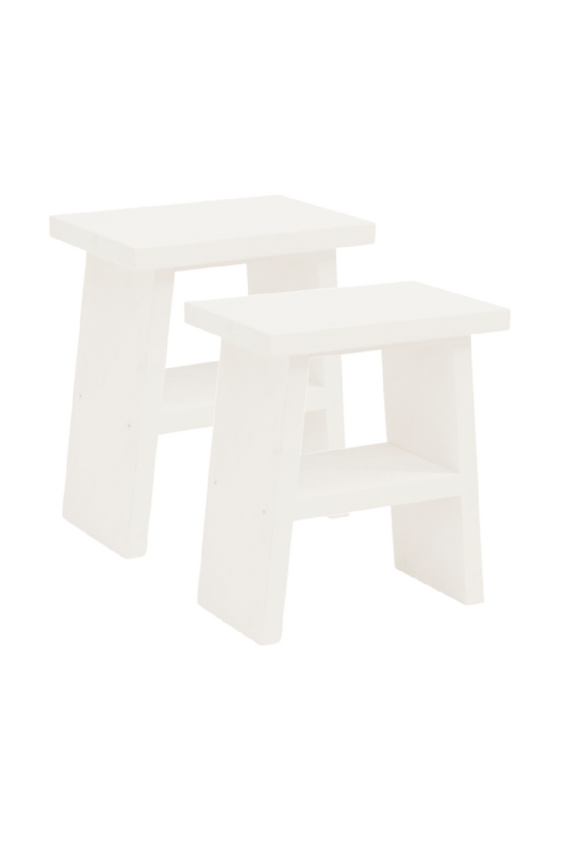 A-Shaped Wooden Side Tables (2) | Decowood Frida | Oroatrade.com