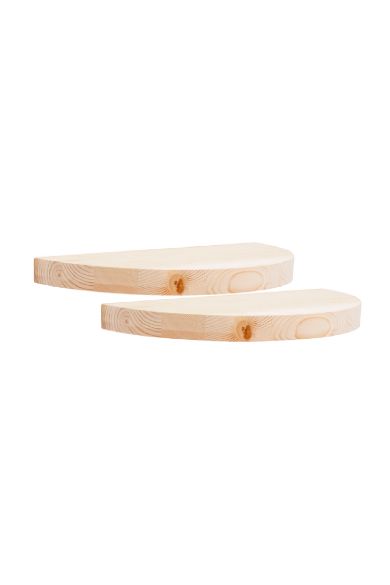 Semi-Circle Floating Bedside Tables (2) | Decowood Tokyo | Oroatrade.com