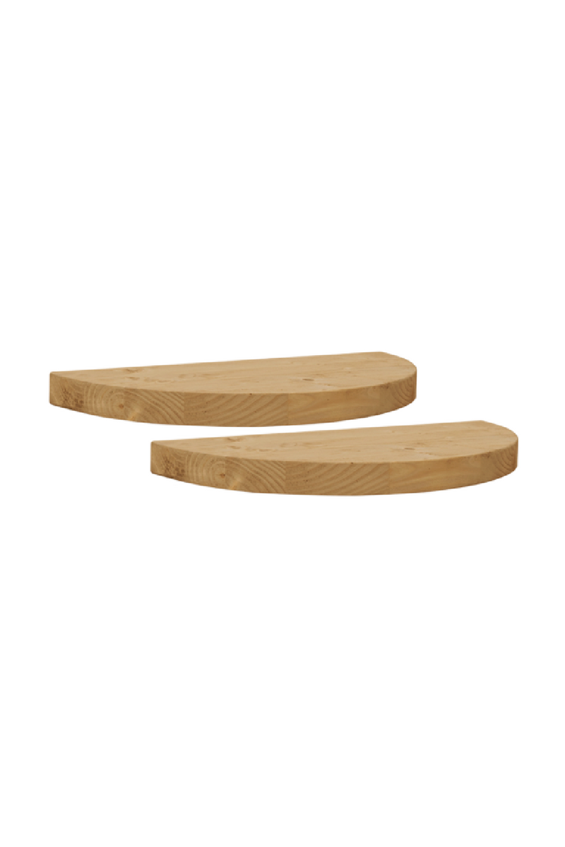 Semi-Circle Floating Bedside Tables (2) | Decowood Tokyo | Oroatrade.com