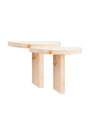 Semi-Circle Wooden Side Tables (2) | Decowood Tokyo | Oroatrade.com