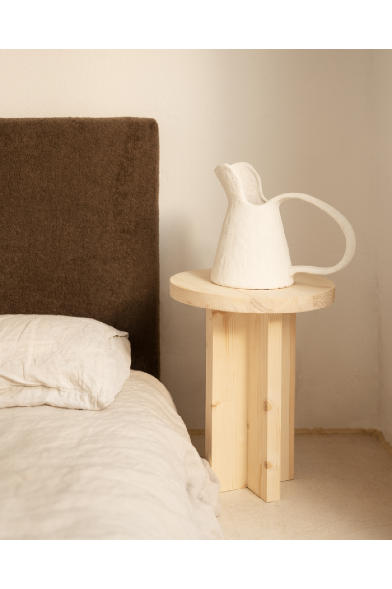 Crossed Base Wooden Side Tables (2) | Decowood Tokyo | Oroatrade.com