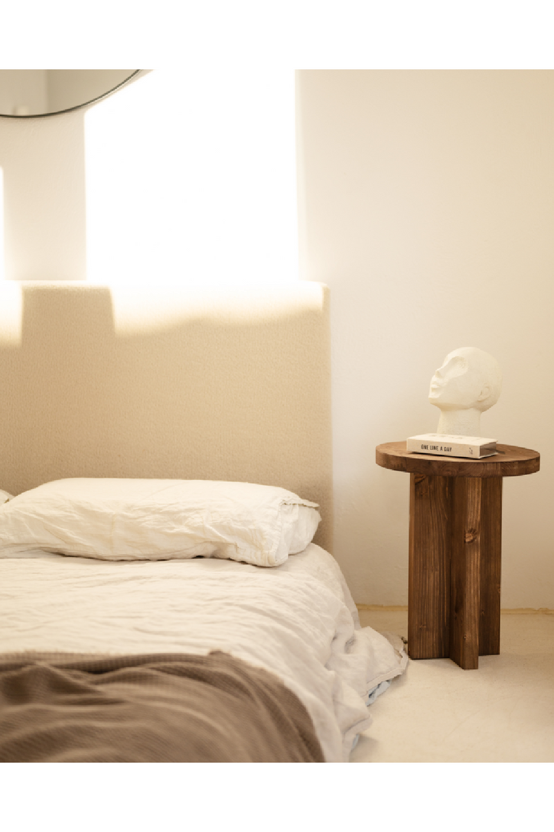 Crossed Base Wooden Side Tables (2) | Decowood Tokyo | Oroatrade.com