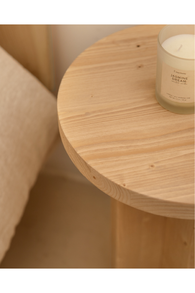 Crossed Base Wooden Side Tables (2) | Decowood Tokyo | Oroatrade.com