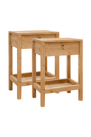 Medium Oak 1-Drawer Nightstands (2) | Decowood Lia | Oroatrade.com