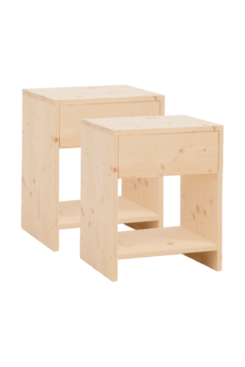 1-Drawer Wooden Bedside Tables (2) | Decowood Martina | Oroatrade.com
