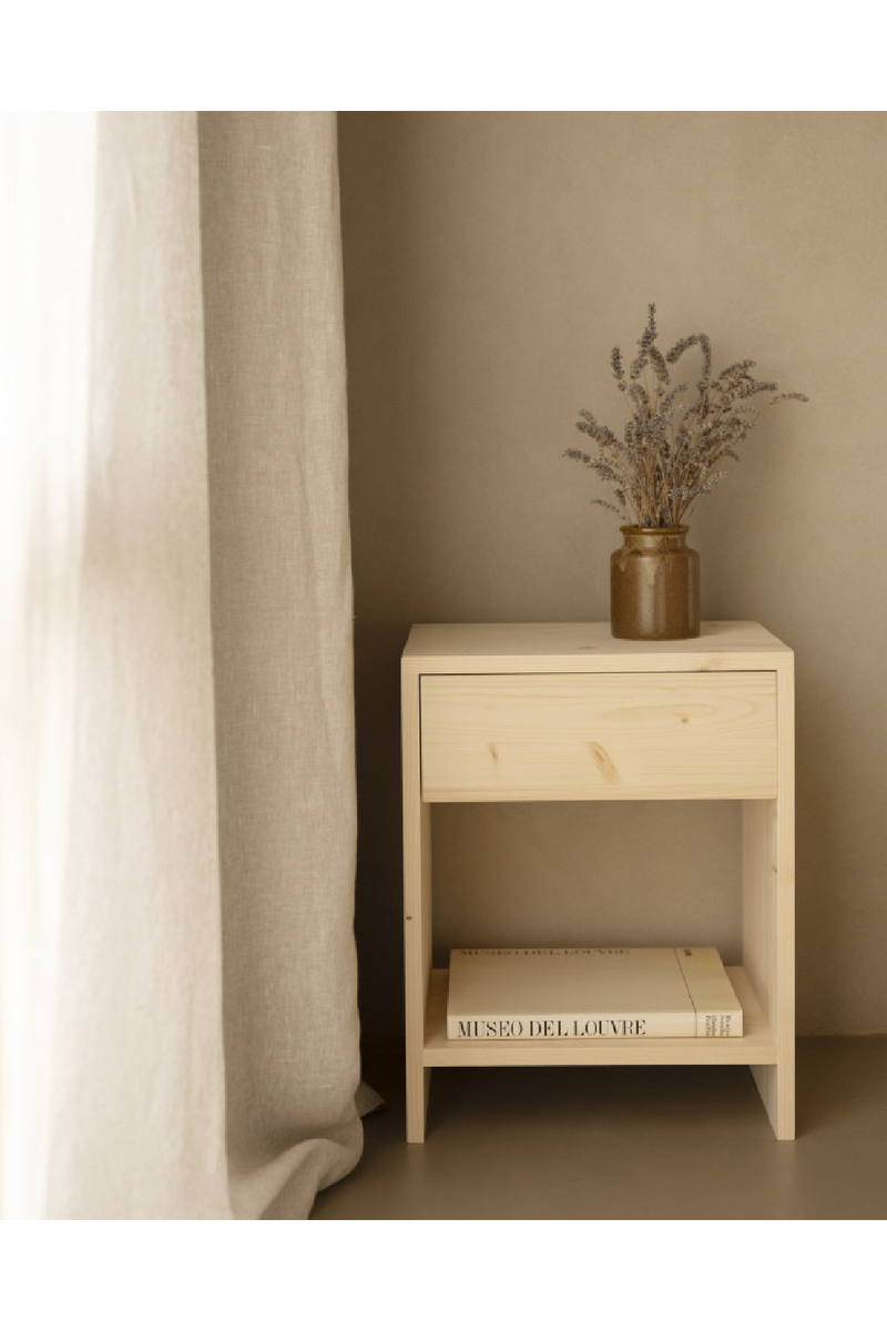1-Drawer Wooden Bedside Tables (2) | Decowood Martina | Oroatrade.com