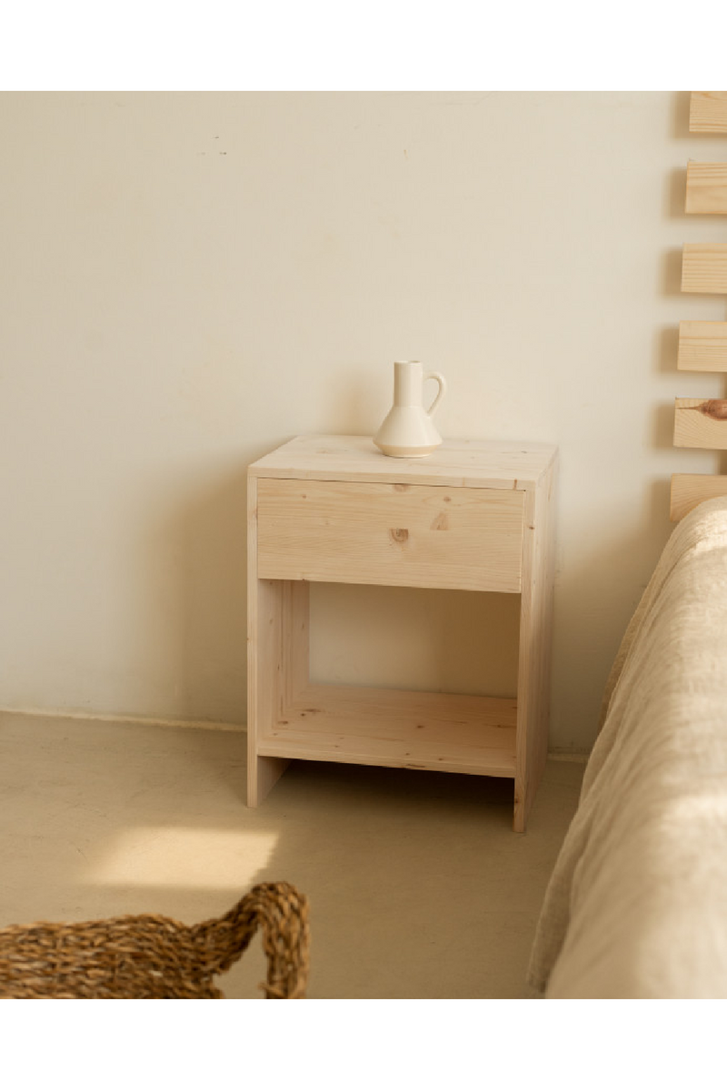 1-Drawer Wooden Bedside Tables (2) | Decowood Martina | Oroatrade.com