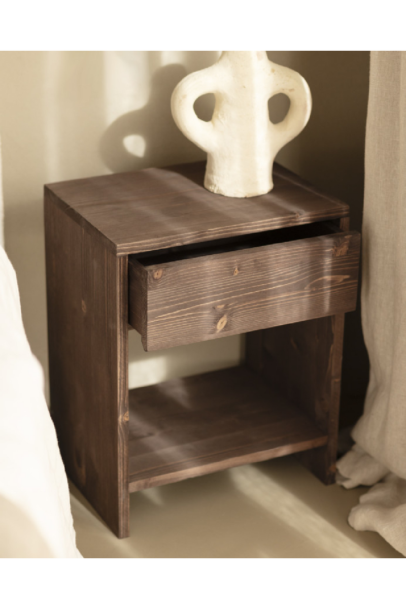 1-Drawer Wooden Bedside Tables (2) | Decowood Martina | Oroatrade.com
