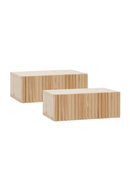 Fluted Floating Bedside Table Set (2) | Decowood Bali | Oroatrade.com