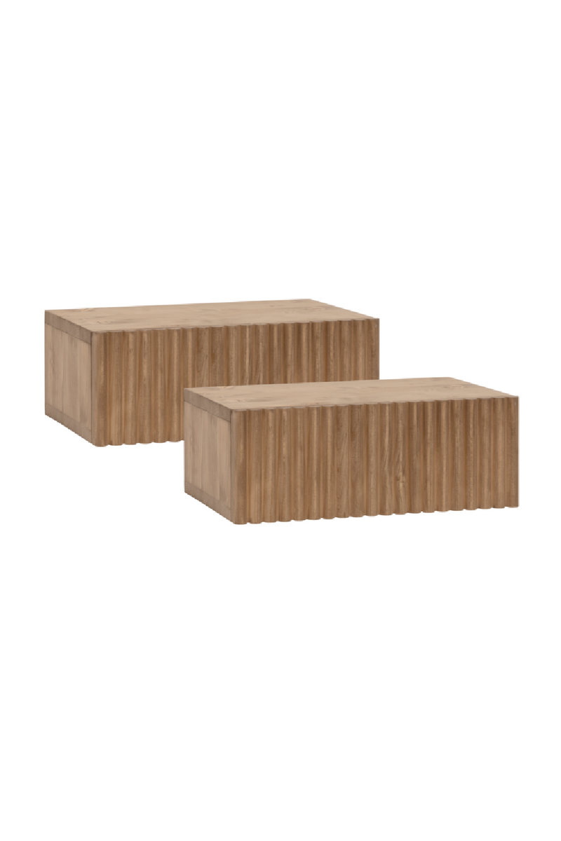 Fluted Floating Bedside Table Set (2) | Decowood Bali | Oroatrade.com