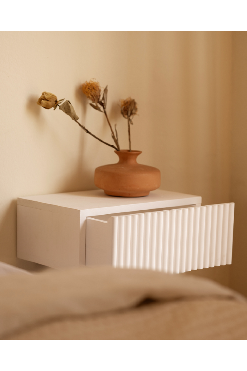 Fluted Floating Bedside Table Set (2) | Decowood Bali | Oroatrade.com