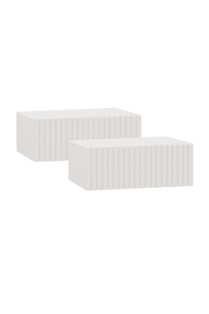 Fluted Floating Bedside Table Set (2) | Decowood Bali | Oroatrade.com