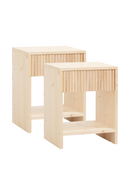 Fluted Drawer Bedside Table Set (2) | Decowood Bali | Oroatrade.com