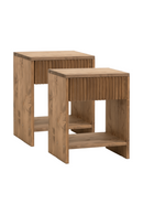 Fluted Drawer Bedside Table Set (2) | Decowood Bali | Oroatrade.com