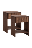 Fluted Drawer Bedside Table Set (2) | Decowood Bali | Oroatrade.com