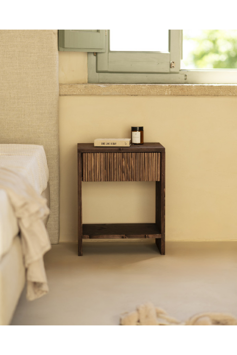 Fluted Drawer Bedside Table Set (2) | Decowood Bali | Oroatrade.com