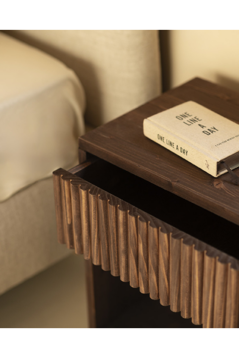 Fluted Drawer Bedside Table Set (2) | Decowood Bali | Oroatrade.com