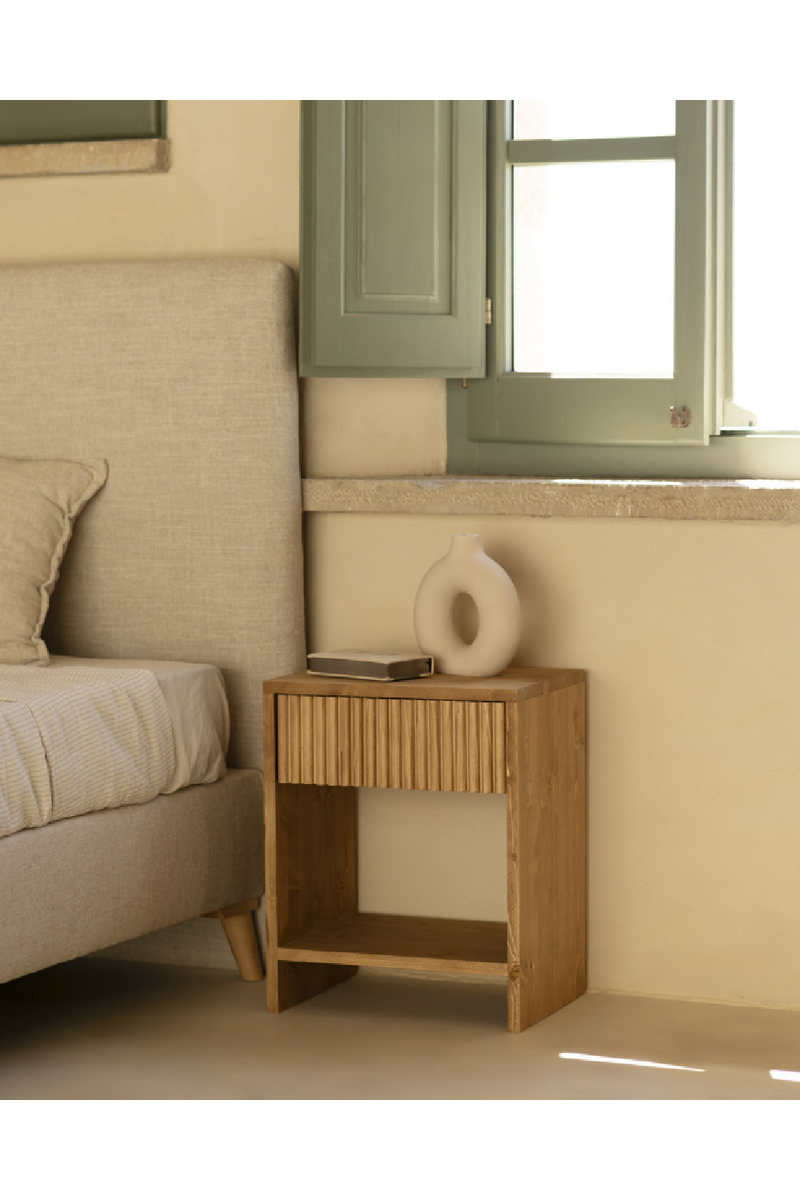 Fluted Drawer Bedside Table Set (2) | Decowood Bali | Oroatrade.com