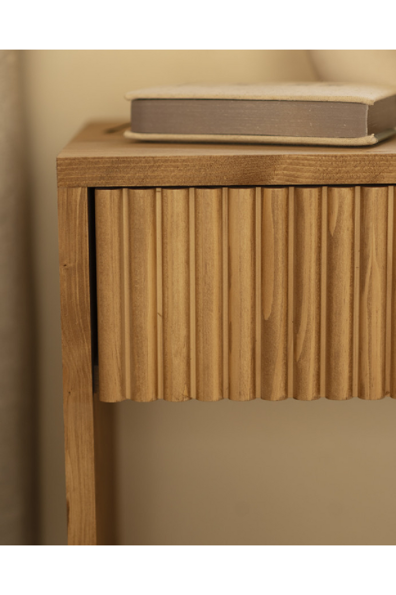 Fluted Drawer Bedside Table Set (2) | Decowood Bali | Oroatrade.com