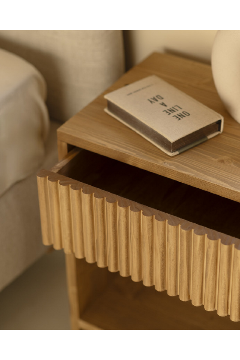 Fluted Drawer Bedside Table Set (2) | Decowood Bali | Oroatrade.com