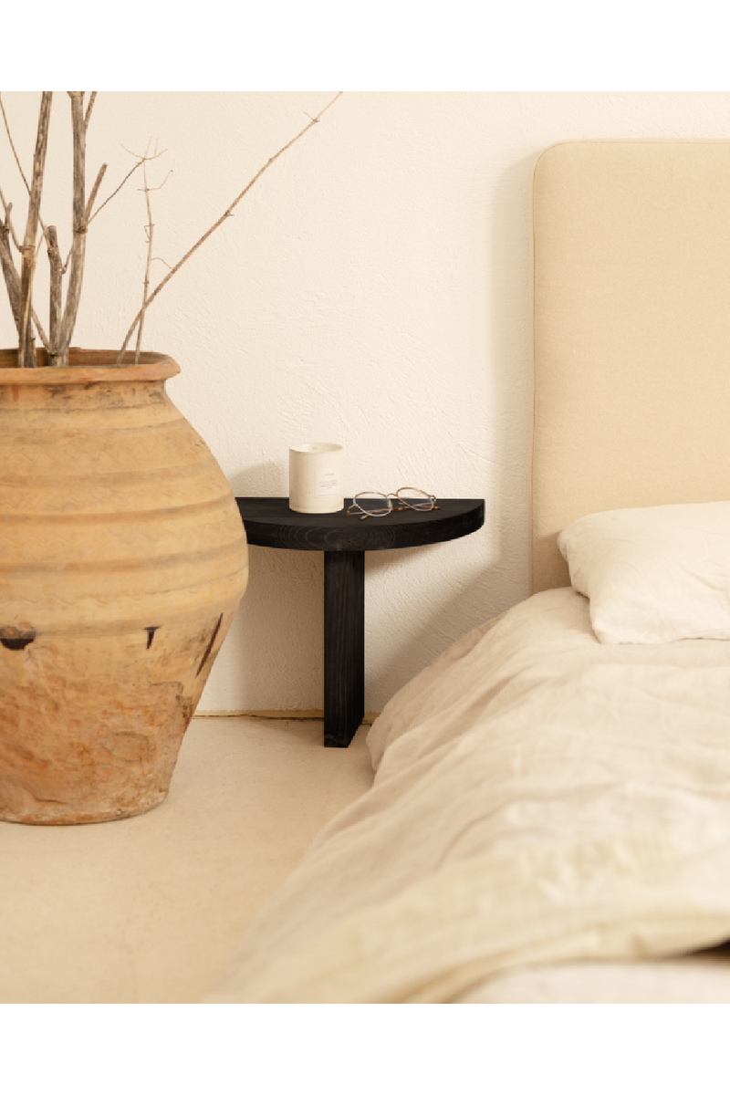 Semi-Circle Wooden Side Tables (2) | Decowood Tokyo | Oroatrade.com