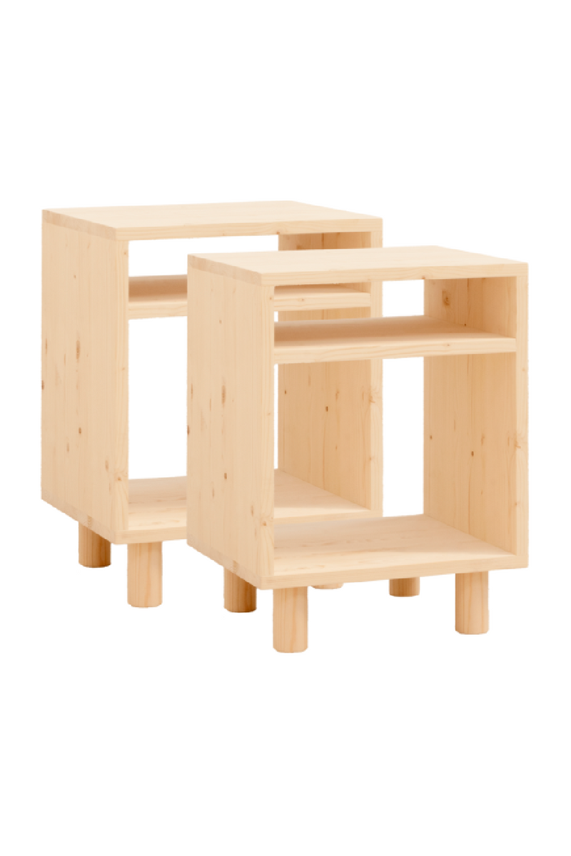 Minimalist Wooden Nightstands (2) | Decowood Hera | Oroatrade.com
