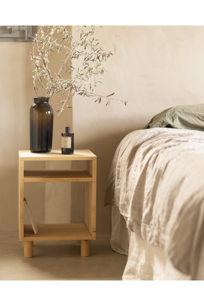 Minimalist Wooden Nightstands (2) | Decowood Hera | Oroatrade.com