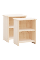 Wooden Open Compartment Nightstands (2) | Decowood Ion | Oroatrade.com