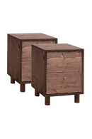 2-Drawer Wooden Nighstand Set (2) | Decowood Saura | Oroatrade.com