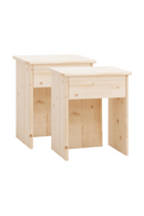 Minimalist 1-Drawer Nightstand Set (2) | Decowood Sigrid | Oroatrade.com