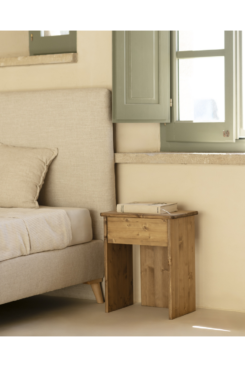 Minimalist 1-Drawer Nightstand Set (2) | Decowood Sigrid | Oroatrade.com