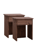Minimalist 1-Drawer Nightstand Set (2) | Decowood Sigrid | Oroatrade.com