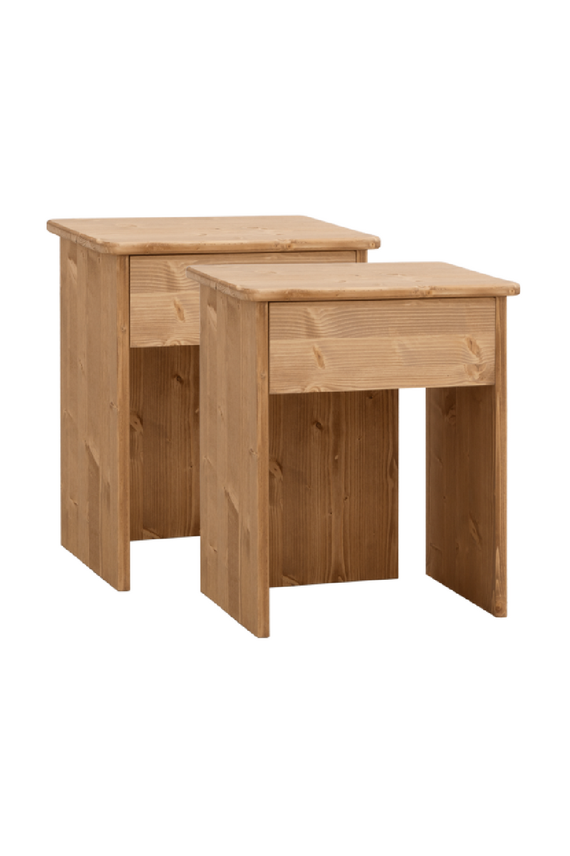 Minimalist 1-Drawer Nightstand Set (2) | Decowood Sigrid | Oroatrade.com