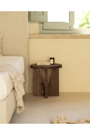 Geometric Base Wooden Side Tables (2) | Decowood Vega | Oroatrade.com